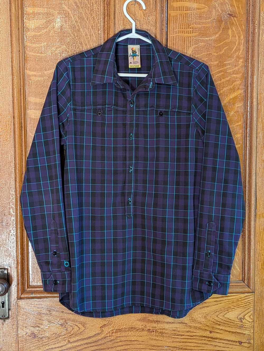 Burton DRYRIDE Tech Plaid Flannel Pullover Shirt